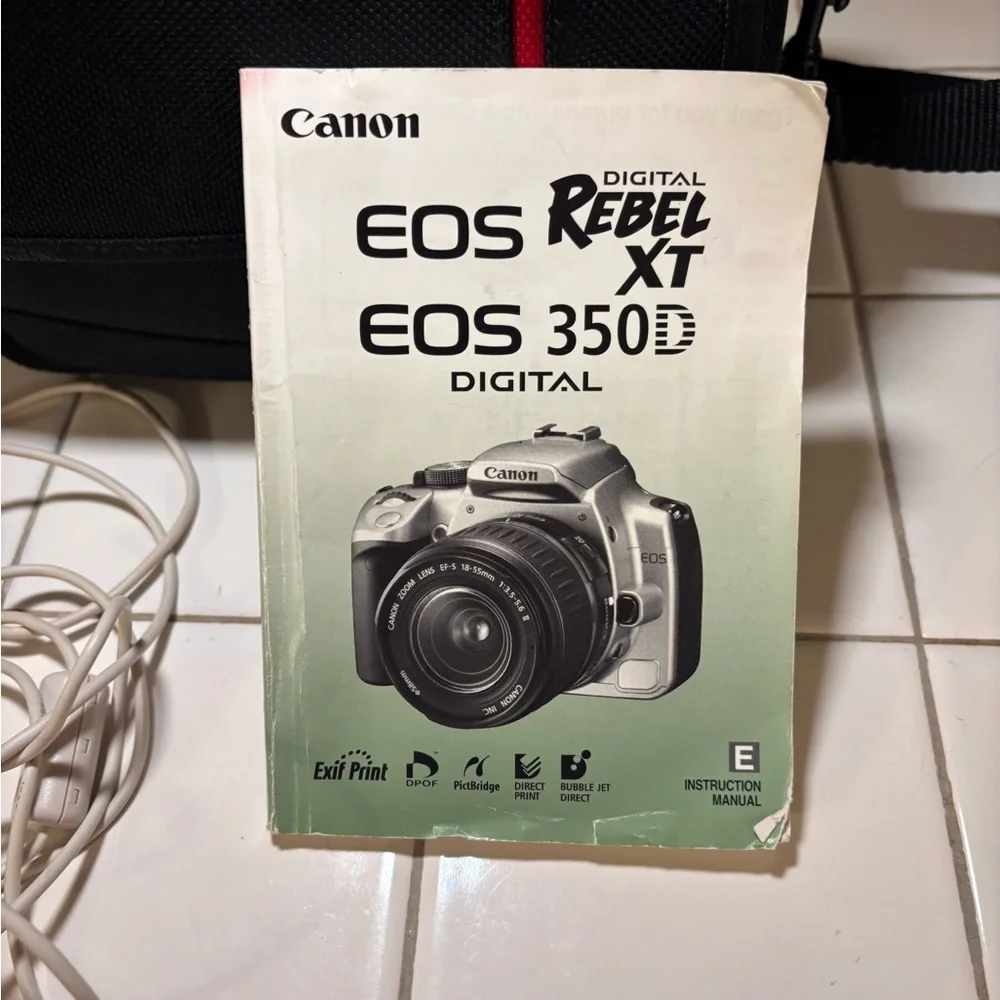 Canon DS 126071 Digital Rebel XT Camera 8 Megapixel 18-55 MM Lens Nice *Tested*